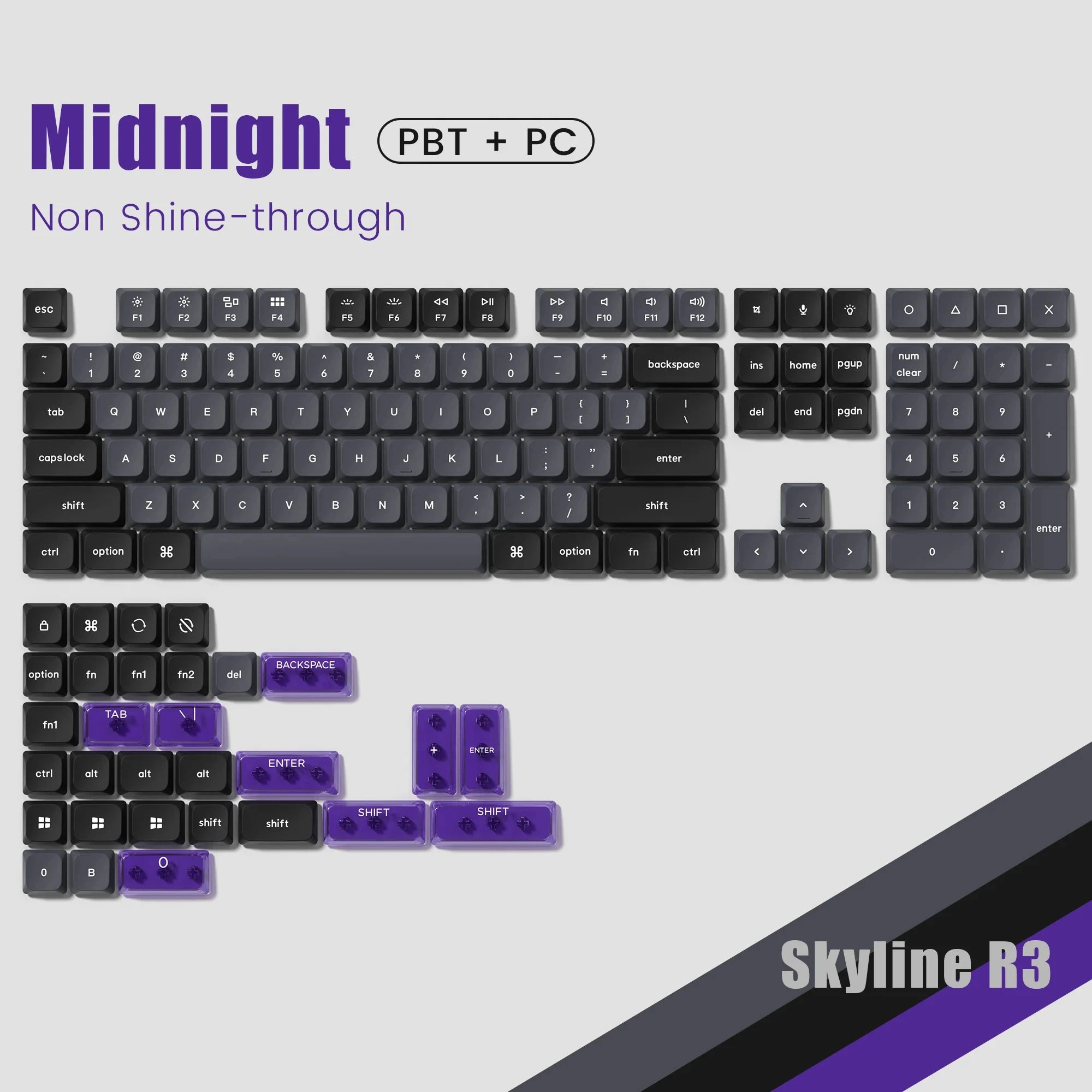 138 Keys Custom Double Shot Slim MX Keycaps Low Profile PBT Keycaps for Gateron Cherry MX Switches Gaming Mechanical Keyboards